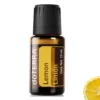 Botella de aceite esencial dōTERRA Lemon de 15 mL con rodaja de limón