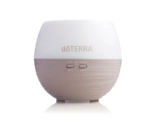 Difusor de aroma modelo Pétalo en color blanco con diseño moderno