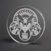 Acrílico redondo grabado a láser con diseño personalizado