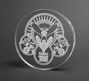 Acrílico personalizado grabado a láser Acrílico redondo grabado a láser con diseño personalizado